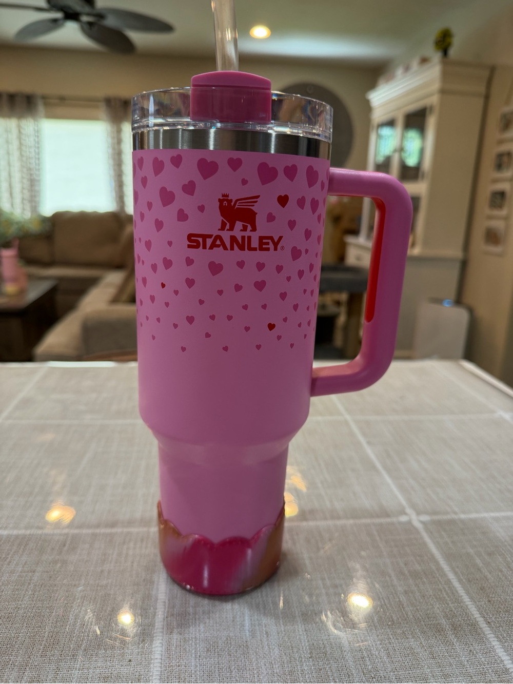 40oz Stanley Pink Heart Valentines Target Release